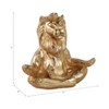 Meditating Lion Figurine - Yoga Pose Statue - Polyresin Zen Decor for Living Room, Office, Bedroom & Meditation Space - 7" Gold - 4 of 4