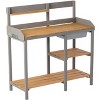 VYNXARIA Outdoor Potting Bench ¨C Versatile Wooden Workstation with Cabinet for Garden Supplies! - 4 of 4