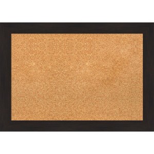 Amanti Art Furniture Espresso Narrow Framed Corkboard, Natural Cork - 1 of 4