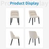 Dining Chairs Set of 2/4/6, Upholstered Linen Fabric Dining Chairs with Wood Legs, Comfortable Sillas para Comedor - 3 of 4