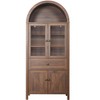 Tall Arched Pantry Storage Cabinet, Sideboard Buffet Cabinet Bookshelf Display Cabinet with Adjustable Shelves - ModernLuxe - 4 of 4