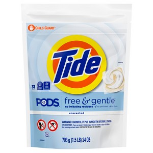 Tide Pods HE Compatible Laundry Detergent Pacs - Free & Gentle - 1 of 4