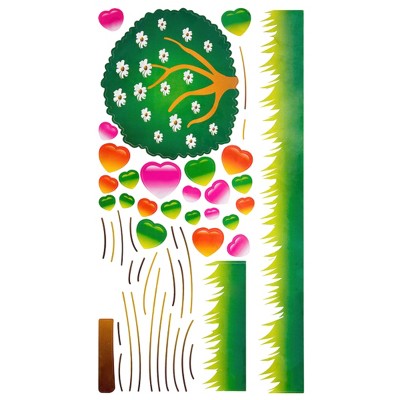 Slickblue Thrive Forest Wall Decals – Waterproof Vinyl Stickers for Home Décor in Living Room and Bedroom, 13."x 23.5"