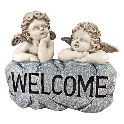 Design Toscano Raphael's Cherub Twins Welcome Statue - Off-White