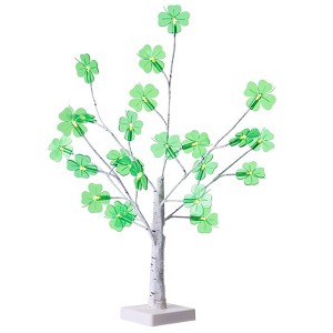 The Lakeside Collection St Patricks Tree Green Shamrock 24 Light Count Table Decor - 1 of 2