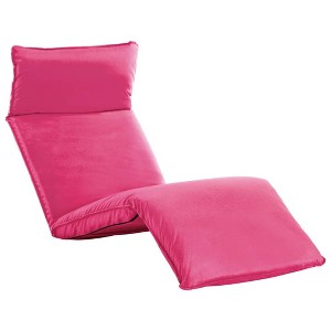 vidaXL Foldable Sunlounger Oxford Fabric Pink - 1 of 4