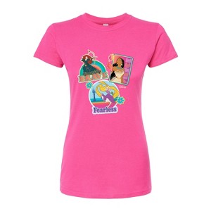 Women's - Disney - Fierce Pocahontas, Fearless Rapunzel & Brave Merida Fitted Graphic T-Shirt - 1 of 3