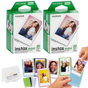 Fujifilm Mini Instax Films + Colored Magnet Photo Frames + Quality Photo Microfiber Cloth - 1 of 4