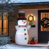 Outsunny 6 FT Christmas Inflatables Snowman, Xmas Blow Up Yard Decorations with Built-in LED Lights for Indoor, Outdoor, Lawn, Garden, Party - 2 of 4