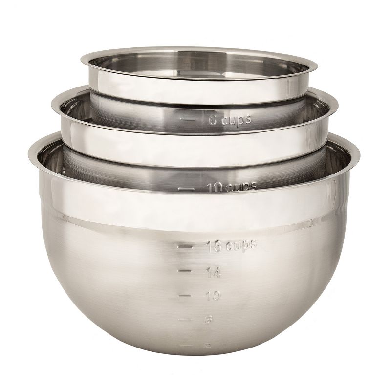 Cuisipro Stainless Steel Mixing Bowl 3 Piece Set, 2 of 3