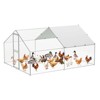 Chicken Cage, Metal Galvanized Pipe, Double Door + Pointed Roof + Polyester Rain Cover, Chicken Cages For Outside, Suitable for Farm Yard, Outdoor - 2 of 4
