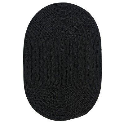 Colonial Mills Boca Raton - Black 5 Ft x8 Ft Oval Rug Indoor/Outdoor 100% Polypropylene