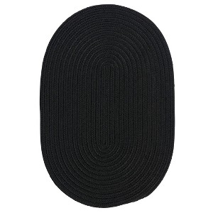 Colonial Mills Boca Raton - Black 3 Ft x5 Ft Oval Rug Indoor/Outdoor 100% Polypropylene - 1 of 4