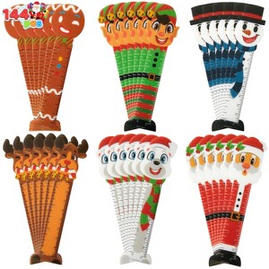 SYNCFUN 144 PCS Christmas Bookmark Rulers Bulk Party Favors - 6 Designs Xmas Gift for Kids - 1 of 4