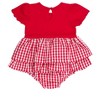 RuffleButts Baby Girls Mixed Media Short Sleeve Skirted Romper - 2 of 4
