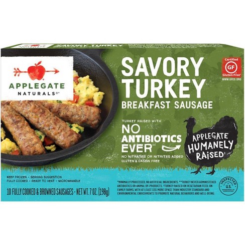 sausage frozen applegate breakfast natural 7oz savory turkey farms target upcitemdb