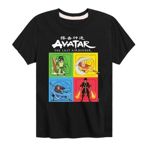 Boys' - Avatar: The Last Airbender - Toph Aang Katara Zuko Four Elements Short Sleeve Graphic T-Shirt - 1 of 4