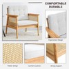 WhizMax Accent Leisure Chair Modern Minimalist Rattan Like Solid Wood Sofa - 3 of 4