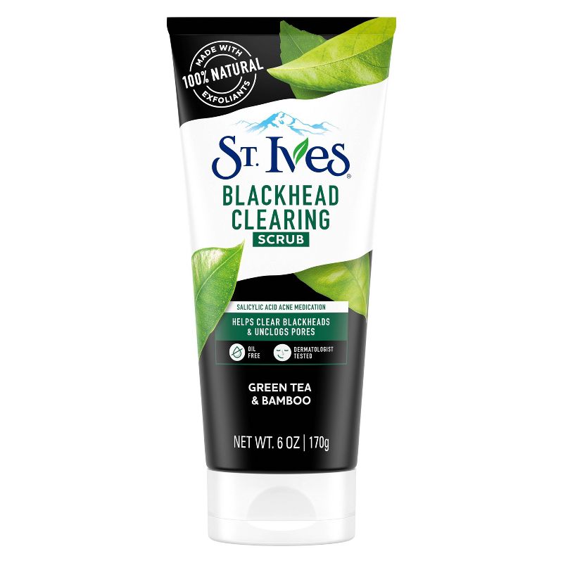 St. Ives Blackhead Clearing Face Scrub - Green Tea and Bamboo - 6oz, 1 of 12