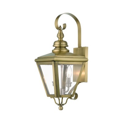 Livex Lighting Adams 2 - Light Wall Light in  Antique Brass/Brushed Nickel