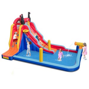 Infans Inflatable Water Slide Park Pirate Theme Bouncer Playhouse Castle without Blower - 1 of 4