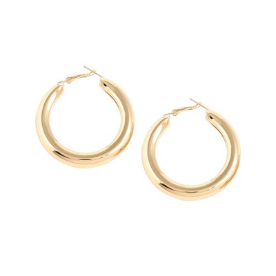 SOHI Women's Silver Chunky Hoop Earrings