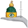 Old World Christmas Blown Glass Ornament for Christmas Tree, Green Bay Packers Beanie - 3 of 3