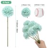 Unique Bargains Plastic Silk Durable Artificial Chrysanthemum Ball Flowers 11" - 3 of 4