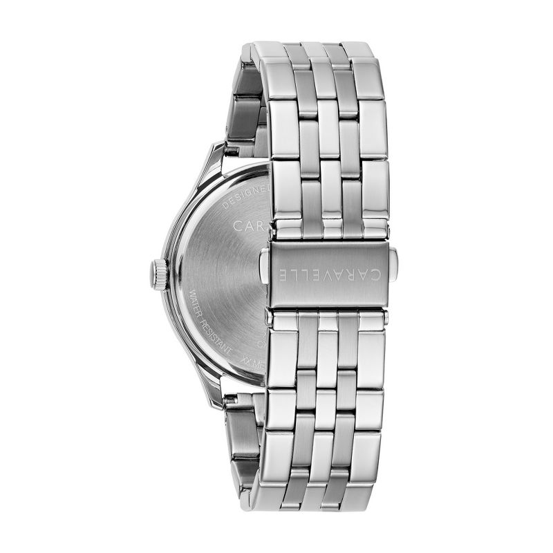 Caravelle designed by Bulova Men's Dress 3-Hand Date Quartz Watch, Coin Edge Bezel, 3 of 5