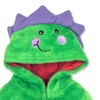  Funstuff Animals Dinosaur Skeleton Baby Fleece Zip Up Cosplay Fur Coverall Felt teeth and puff scales for realistic dino look Newborn to Infant  - 2 of 4