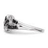 Black Bow Jewelry 1/4 Ctw Black & White Diamond Woven Tapered Ring in Sterling Silver - 3 of 4