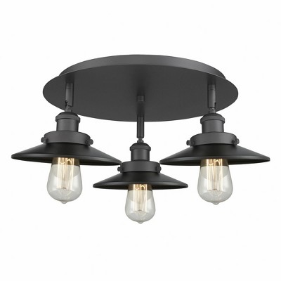 Ballston Urban - 3 Light Flush Mount In Industrial Style-5.5 Inches Tall and 19.75 Inches Wide