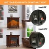 Syemin Indoor Fireplaces 23 Inch Electric Fireplace Insert Heater with Log Set Realistic Flame, Overheating Protection, Black, 23.98"*5"*18.07" - 3 of 4