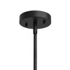 YANSUN 1-Light Modern Pendant Chandelier / Hanging Light with Frosted White Glass Globe, Black Metal Finish, Adjustable Rods - 4 of 4