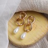 SOHI Women's California Gold Party Pearls Drop Earring - 2 of 4