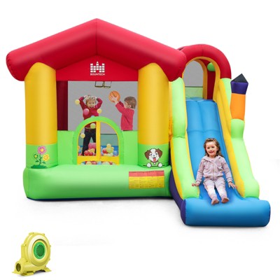Infans Inflatable Bounce Castle Kids Jumping House w/ Ocean Balls & 735W Air Blower