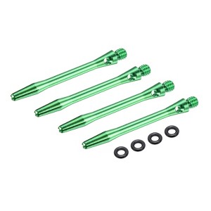Unique Bargains 2BA Thread Aluminum Dart Shafts with Rubber Rings for Steel Tip 4 Pcs - 1 of 4