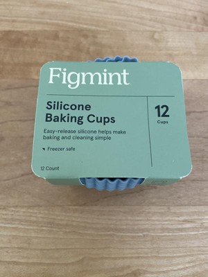12ct Silicone Baking Cups Blue - Figmint™