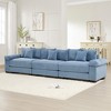 130" Premium Corduroy Oversized Modular Sectional Couch with 3-Seater Sofa, Extra-Thick Armrests, Good Resilience Cushion - 2 of 4