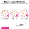 Big Dot of Happiness Pink Daisy Flowers Garland Banner, Boho Hanging Decorations, Groovy Floral Party Banner, 30 Feet of Cord, 15 Double-Sided Daisies - 4 of 4