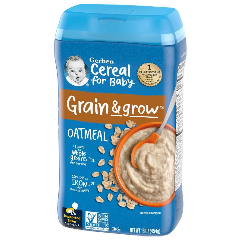 Gerber Single Grain Oatmeal Baby Cereal - 16oz, 4 of 11