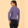 INSPIRE CHIC Women's Casual Fall Round Neck Button Front Elegant Work Blazer - 4 of 4