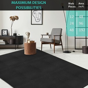 Racxily 24pcs Interlocking EVA Foam Tiles - 24x24In 0.4In Cushioned Flooring, Water/Stain-Resistant EVA Mats for Home Gym & Kids - 1 of 4