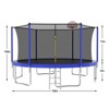 VisioGear 14FT Trampoline with Safety Enclosure Net, Trampoline with Basketball Hoop, Blue, 168"*168"*108" - 3 of 4