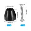 Unique Bargains Rubber Non Slip Shock Absorption Durable Furniture Pads Black - 2 of 4