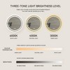 DOMETOUR 27-inch LED Single Bathroom Vanity Mirror Polished Crystal Bathroom Round Vanity Mirror for Smart Lighting On Bathroom Walls - 4 of 4