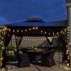 10x10 Outdoor Patio Gazebo Canopy Tent With Ventilated Double Roof And Mosquito net, Suitable for Lawn, Garden, Backyard - 2 of 4