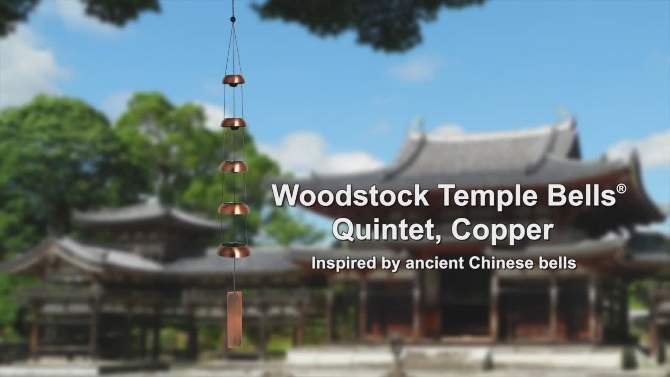 Woodstock Wind Chimes Signature Collection, Woodstock Temple Bells, Quintet, 32'' Wind Bell, 2 of 10, play video