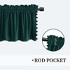 Blackout Half Window Curtains With Rod Pocket for Kitchen, Bedroom, Bathroom, Set of 2 - 4 of 4