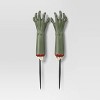 23" Zombie Hand Yard Stakes Halloween Decorative Prop Green - Hyde and EEK! Boutique™ - 3 of 4